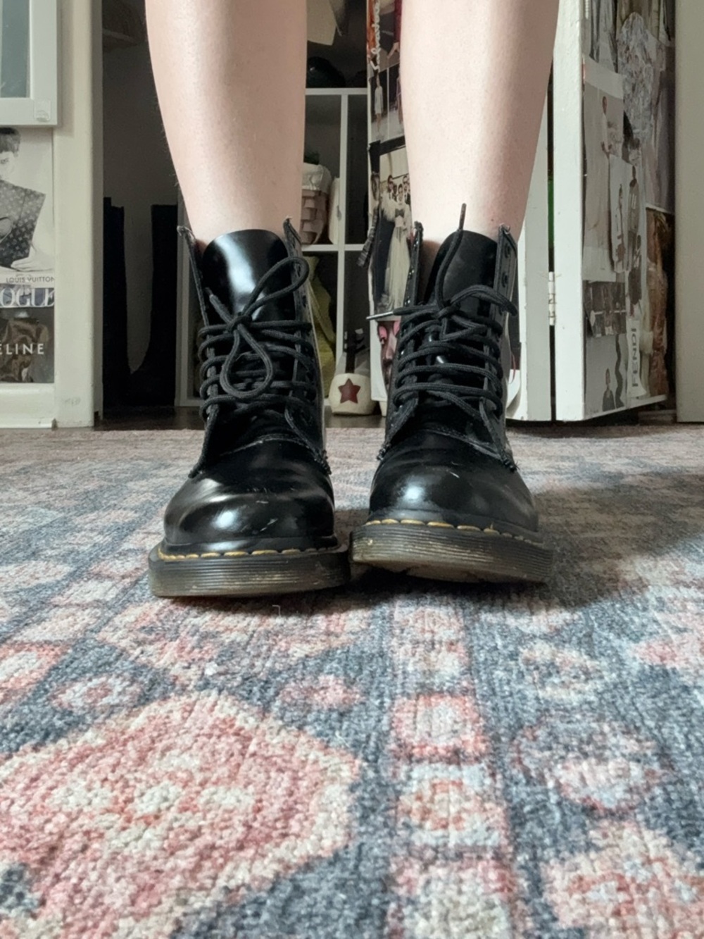Dr. Martens Black Leather Lace-Up Ankle Boots